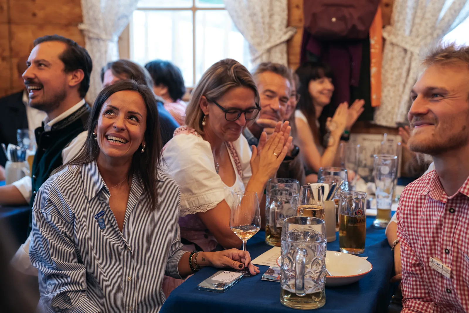 Guests smiling and applauding at Tech for Climate 2026
